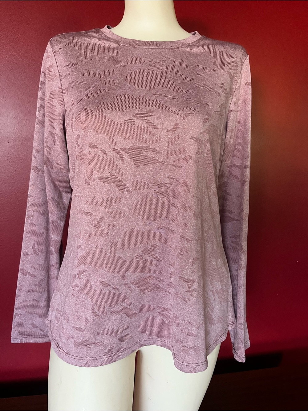 New Ridgecut Long Sleeve Crewneck Top - Dusty Rose Camouflage